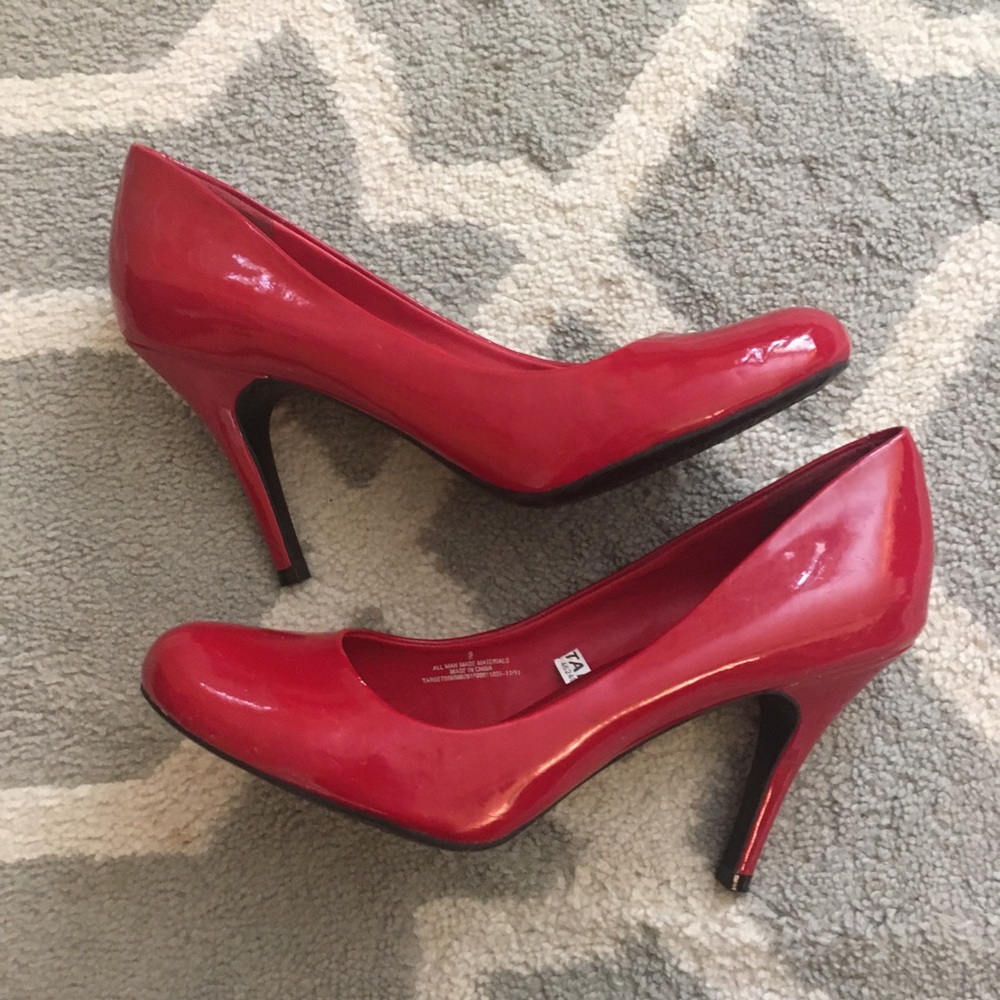 Mossimo red patent heels